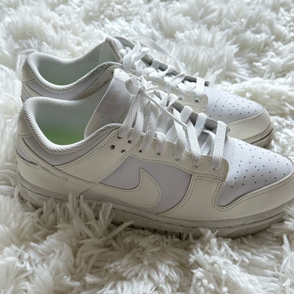 Nike White and Neon Green Sneakers